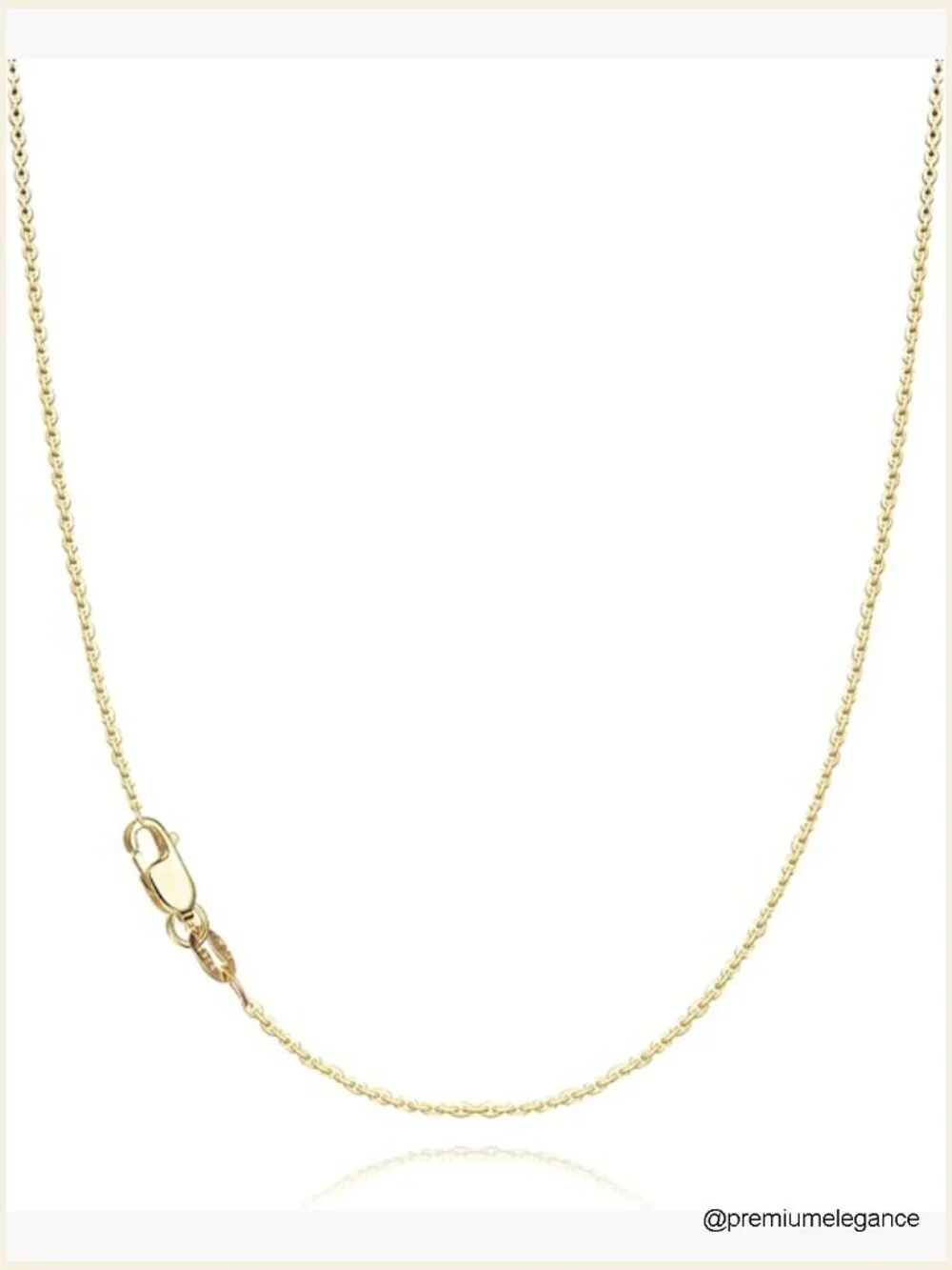 18K Gold Plated Sterling Silver Dainty Cable Chain Necklace 14-24 Inches